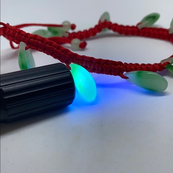 NWT Natural Tear Drop 翡翠 Jade Stone Bracelet - Picture 7 of 7